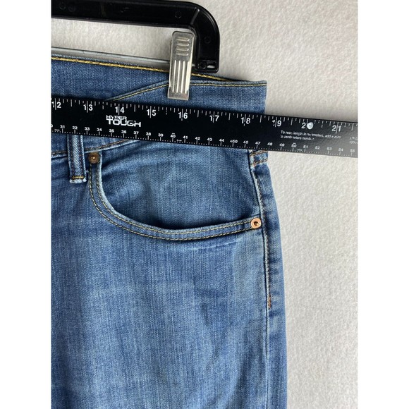 Levi's 559 Jeans Mens 36 x 32 Blue Relaxed Straight Dark Wash Distressed Demin - Picture 4 of 16